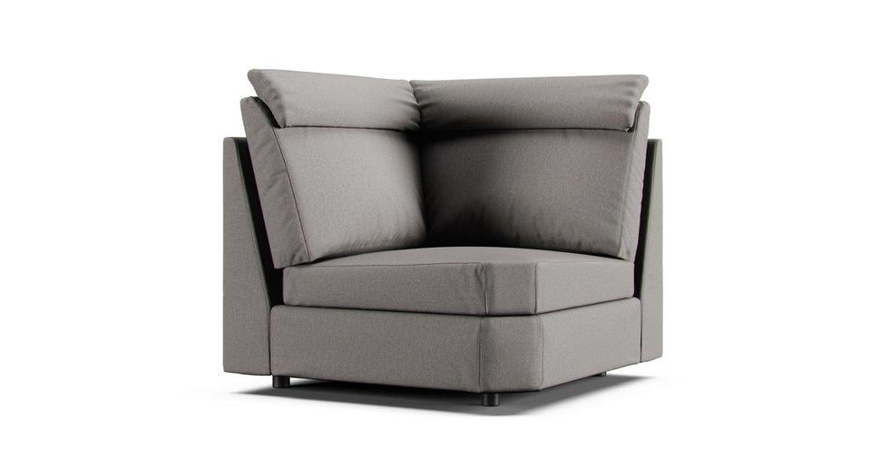 Lidhult Corner Section Cover - Care+ Canvas Ash