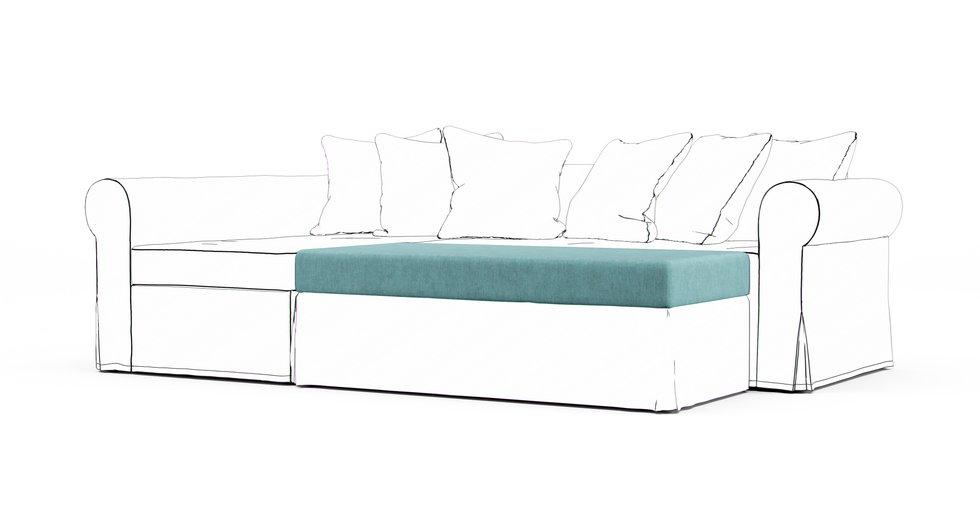 Moheda Bed Compartment Cover - Care+ Tweed Mineral Blue