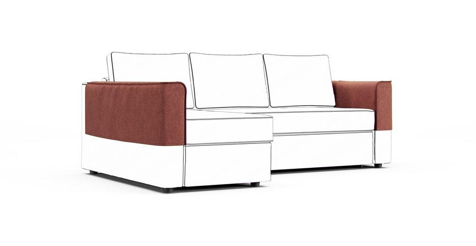 Manstad Chaise Armrest Protector Covers - Care+ Tweed Sunset