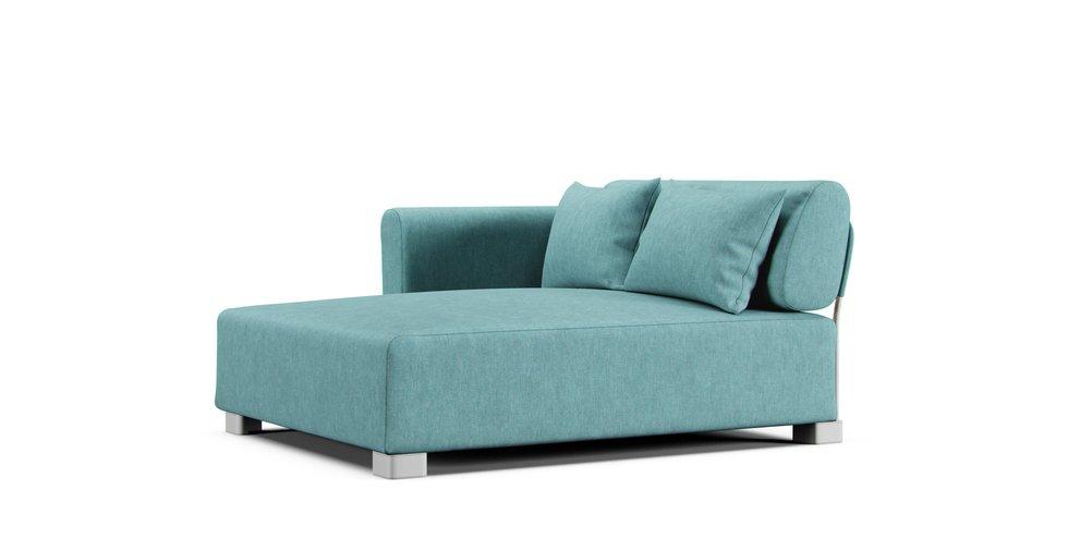 Mysinge Seating Module Chair Cover - Care+ Tweed Mineral Blue