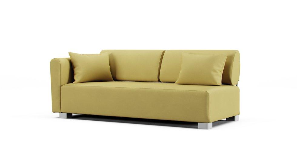 Mysinge 2 Seater 1 Armrest Left or Right Sofa Cover - Care+ Tweed Amber