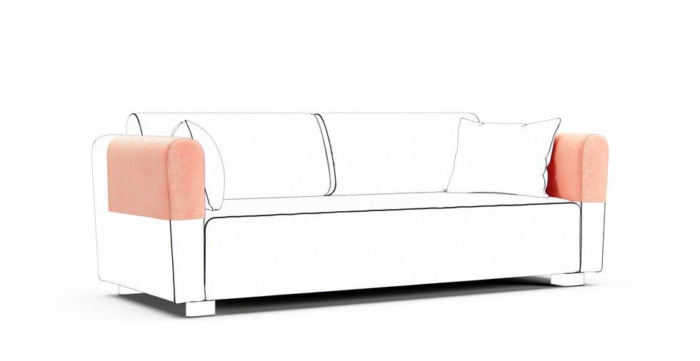 Mysinge Armrest Protector Covers — Add On - Classic Velvet Peach