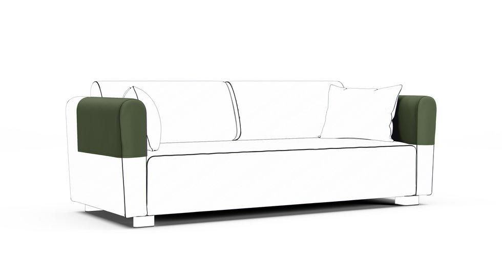 Mysinge Armrest Protector Covers — Add On - Everyday Cotton Forest Green