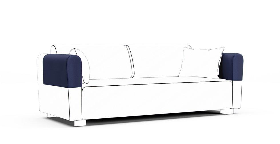 Mysinge Armrest Protector Covers — Add On - Everyday Cotton Navy