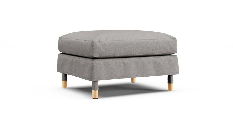 Morabo Footstool Cover - Care+ Canvas Ash