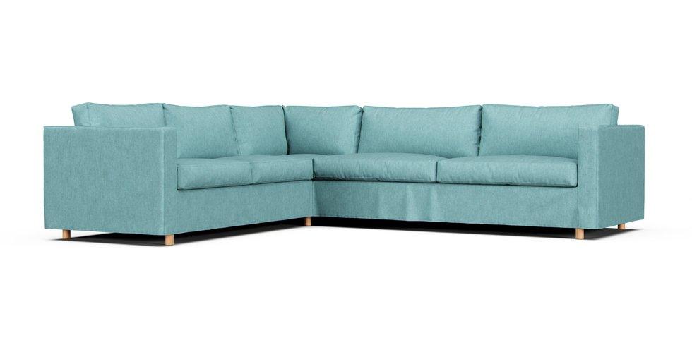 Morabo 5-Seat Sectional Cover - Care+ Tweed Mineral Blue
