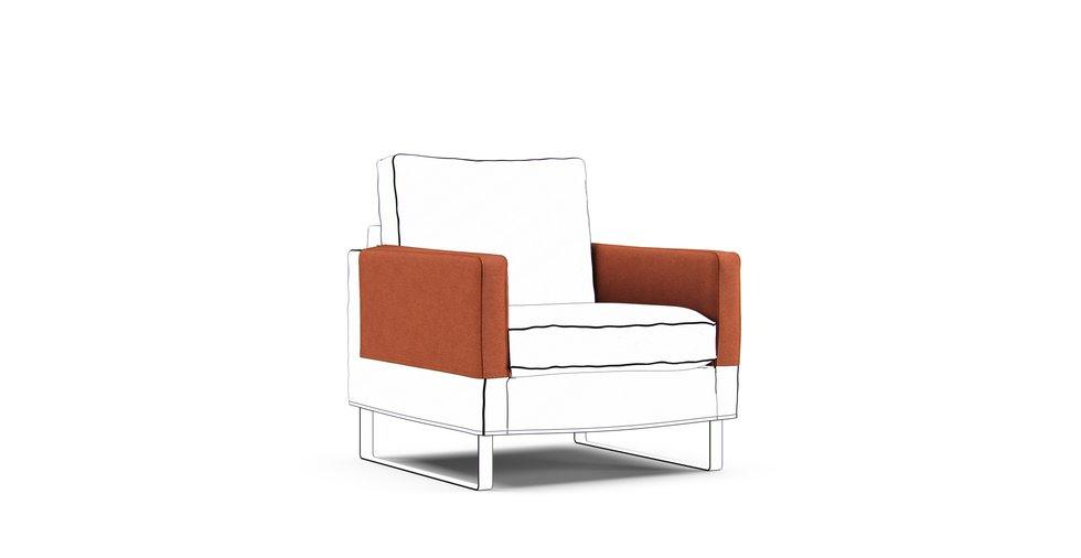 Mellby Armrest Protector Covers — Add On - Everyday Weave Rust