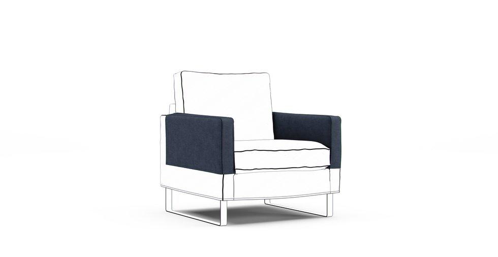 Mellby Armrest Protector Covers — Add On - Everyday Weave Navy