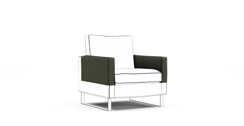 Mellby Armrest Protector Covers — Add On - Everyday Weave Basil Green