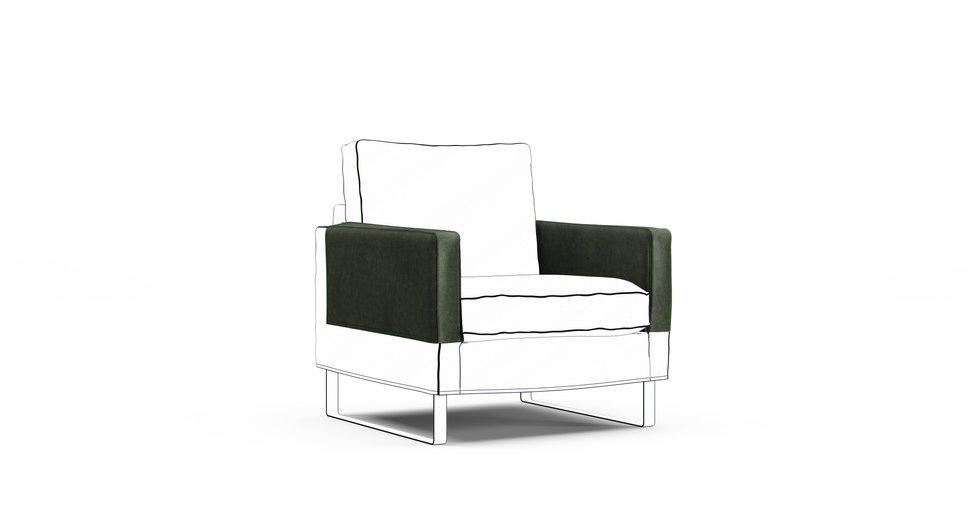 Mellby Armrest Protector Covers — Add On - Signature Velvet Bayleaf