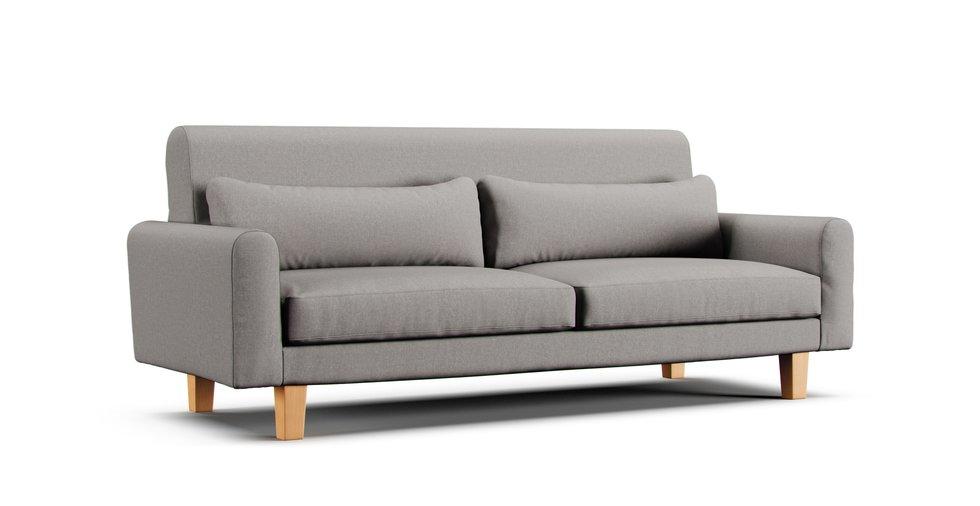 Nikkala 3 Seater Sofa Cover - Care+ Canvas Ash