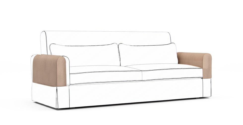 Nikkala Armrest Protector Covers — Add On - Mod Chenille Beige