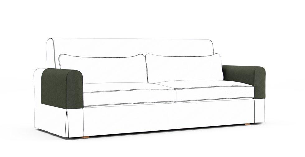 Nikkala Armrest Protector Covers — Add On - Everyday Weave Basil Green