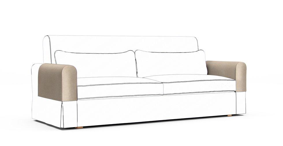 Nikkala Armrest Protector Covers — Add On - Signature Velvet Natural