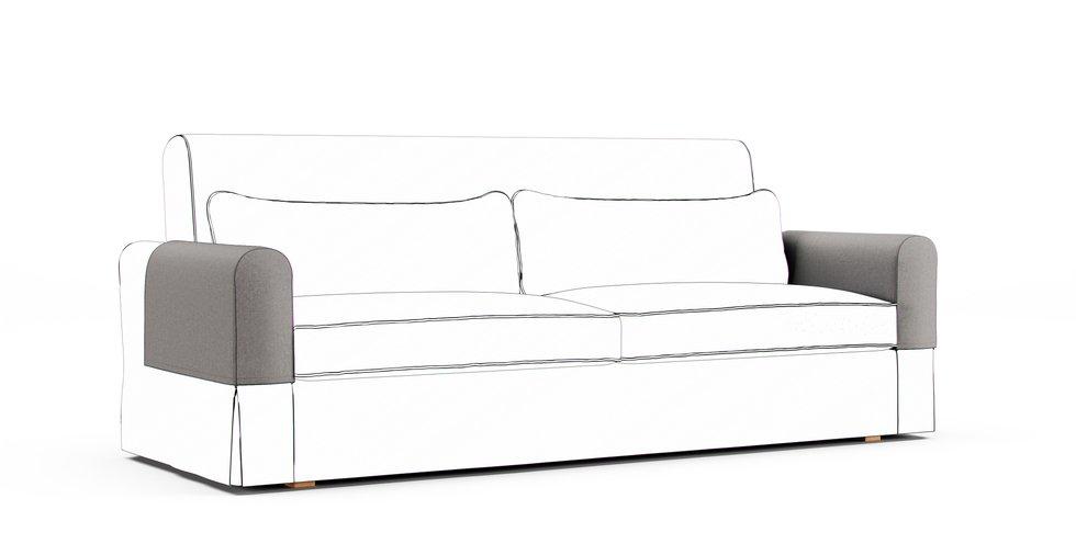 Nikkala Armrest Protector Covers - Care+ Canvas Ash