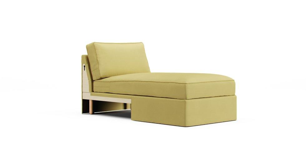 Norsborg Chaise Section Cover Only - Care+ Tweed Amber