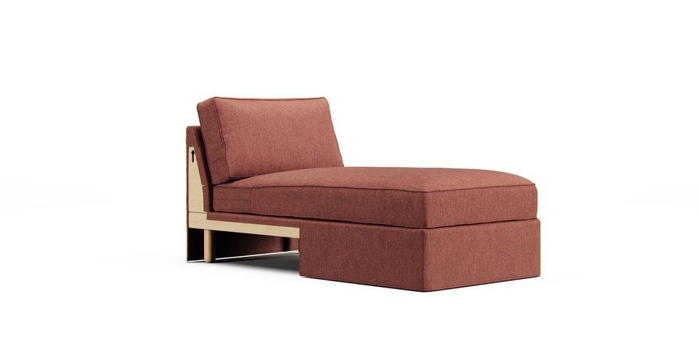 Norsborg Chaise Section Cover Only - Care+ Tweed Sunset