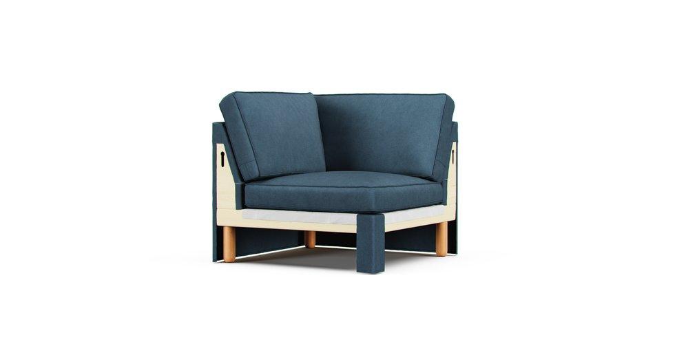 Norsborg Corner Section Cover Only - Care+ Tweed Teal