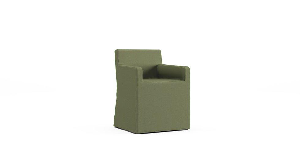 Nils Armchair Slipcover - Care+ Canvas Sage