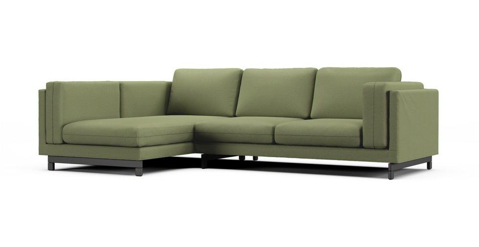Nockeby 3 Seater and Chaise Sofa Cover - Care+ Canvas Sage