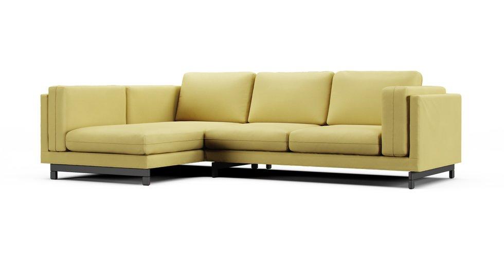 Nockeby 3 Seater and Chaise Sofa Cover - Care+ Tweed Amber