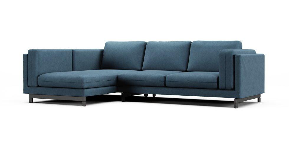 Nockeby 3 Seater and Chaise Sofa Cover - Care+ Tweed Teal