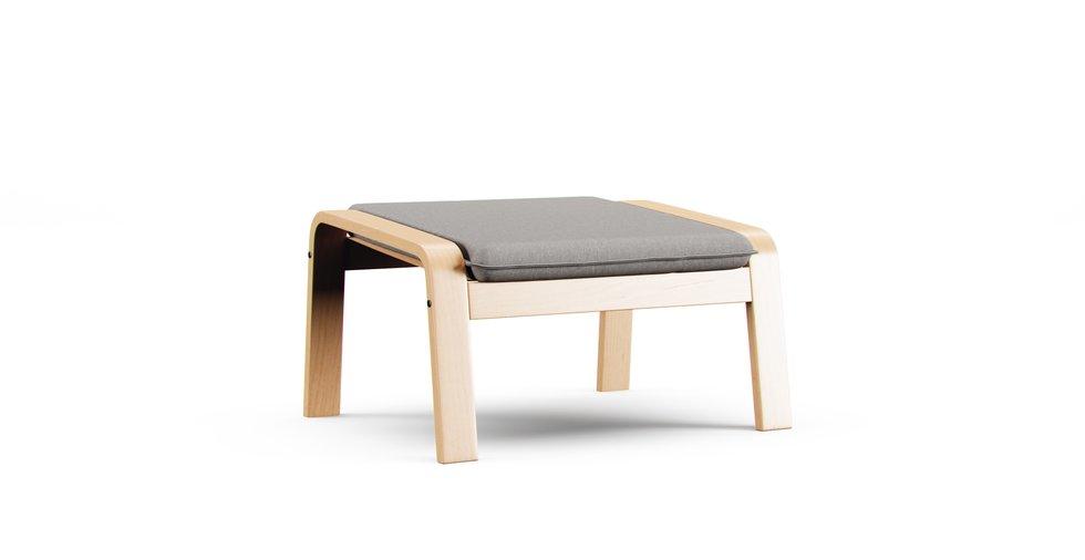 Poang Footstool Cover - Care+ Canvas Ash
