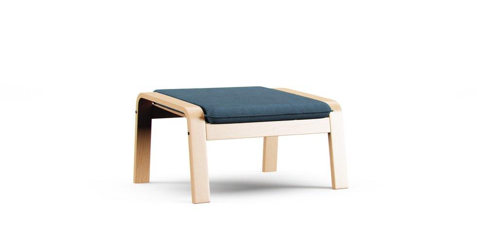 Poang Footstool Cover - Care+ Tweed Teal