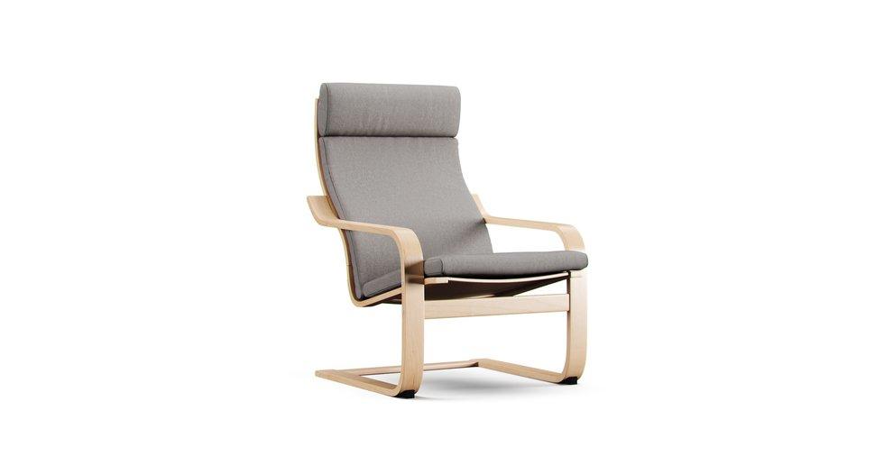 Poang Armchair Cover - Care+ Canvas Ash