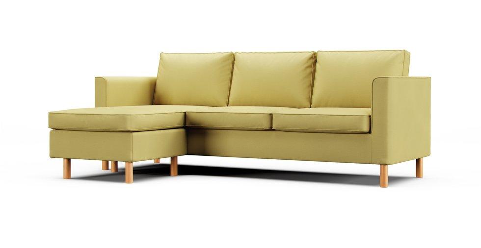 Parup Sofa with Chaise Cover - Care+ Tweed Amber