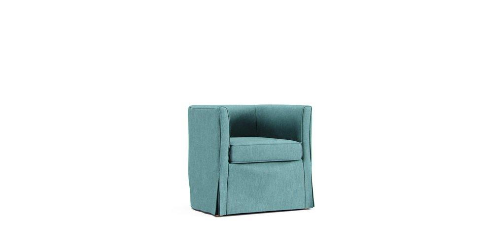 Solsta Olarp Armchair Cover - Care+ Tweed Mineral Blue