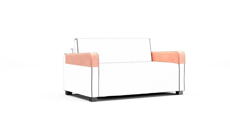 Solsta Armrest Protector Covers — Add On - Classic Velvet Peach