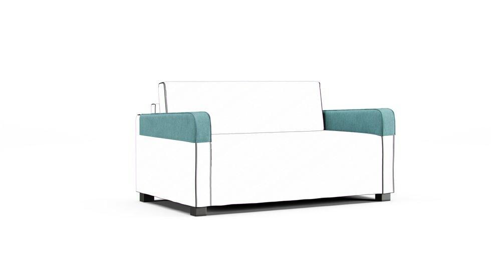 Solsta Armrest Protector Covers — Add On - Care+ Tweed Mineral Blue