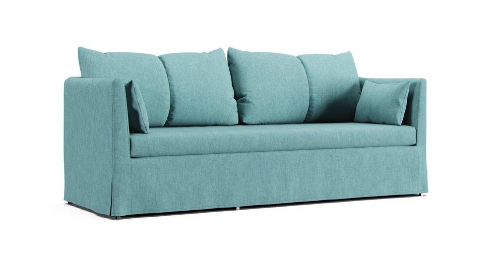 Sandbacken 3 Seater Sofa Cover - Care+ Tweed Mineral Blue