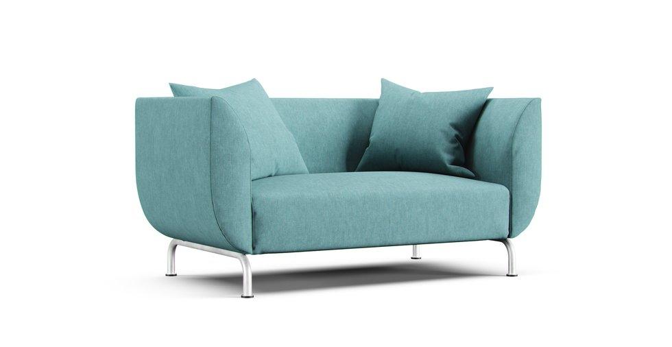 Stromstad 2人掛け用ソファカバー - Care+ Tweed Mineral Blue