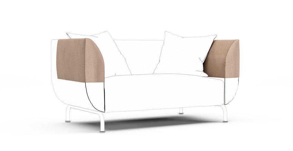 Stromstad Armrest Protector Covers — Add On - Mod Chenille Beige