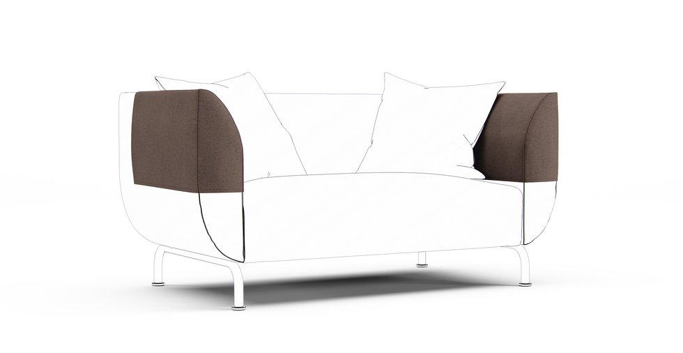 Stromstad Armrest Protector Covers — Add On - Mod Chenille Espresso