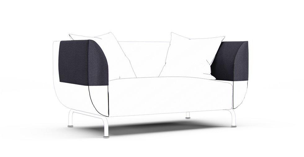 Stromstad Armrest Protector Covers — Add On - Mod Chenille Denim