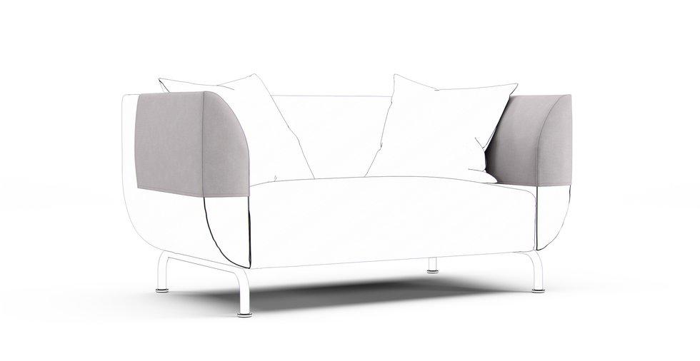 Stromstad Armrest Protector Covers — Add On - Everyday Weave Pebble