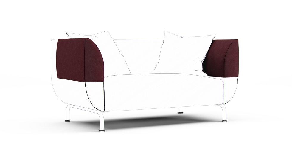 Stromstad Armrest Protector Covers — Add On - Everyday Weave Maroon