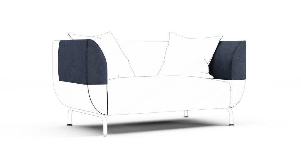 Stromstad Armrest Protector Covers — Add On - Everyday Weave Navy