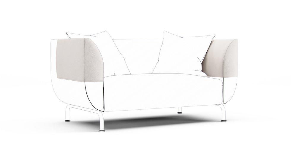 Stromstad Armrest Protector Covers — Add On - Mod Boucle Cream