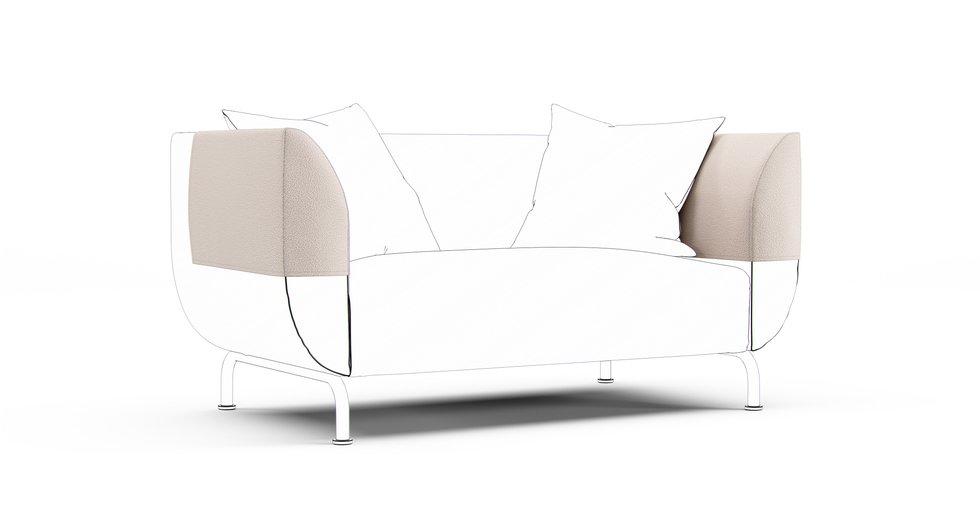 Stromstad Armrest Protector Covers — Add On - Mod Boucle Oatmeal