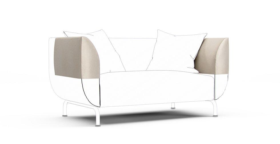 Stromstad Armrest Protector Covers — Add On - Signature Velvet Cream