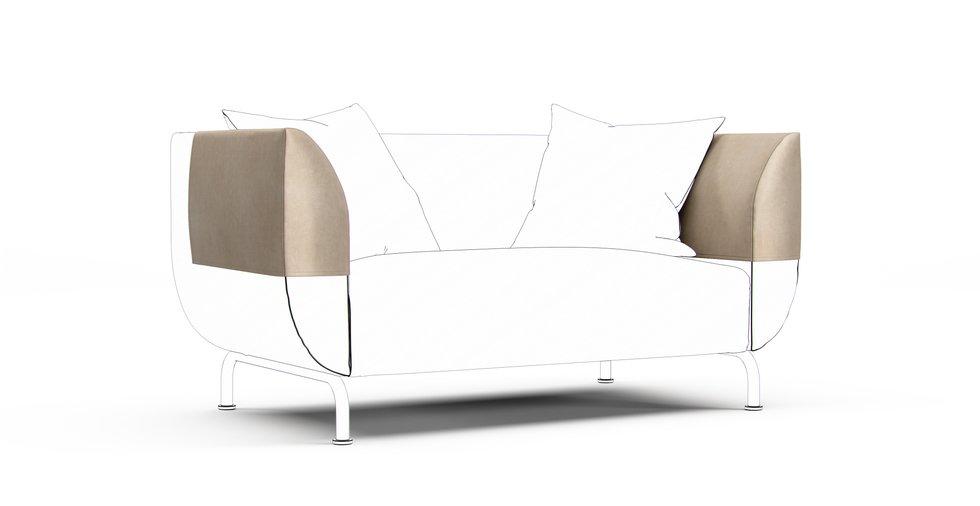 Stromstad Armrest Protector Covers — Add On - Signature Velvet Natural