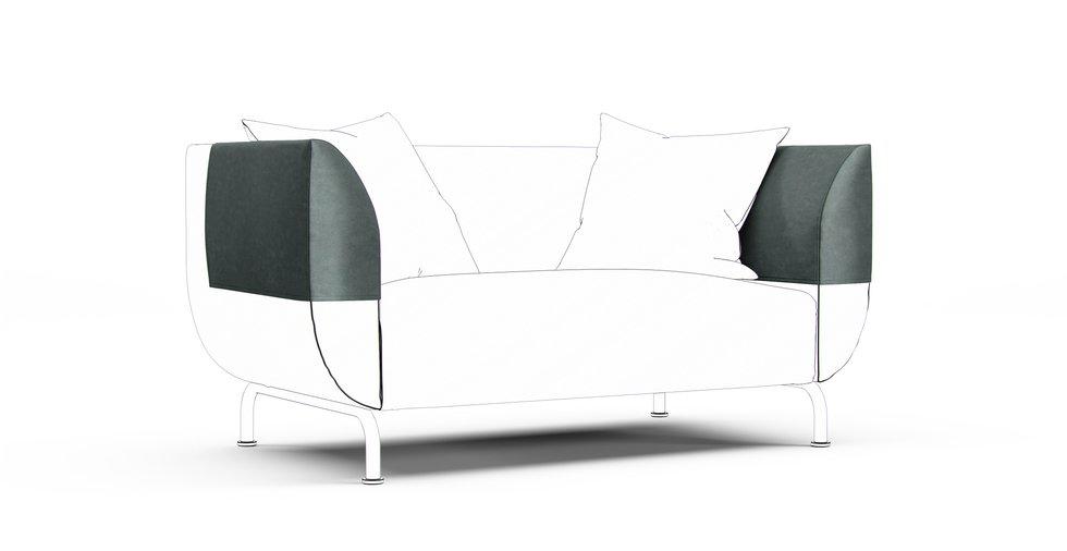 Stromstad Armrest Protector Covers — Add On - Signature Velvet Eucalyptus