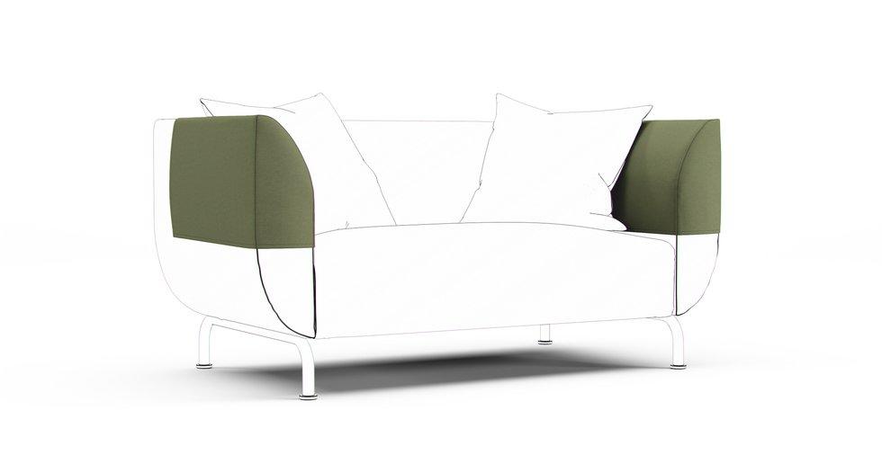 Stromstad Armrest Protector Covers - Care+ Canvas Sage