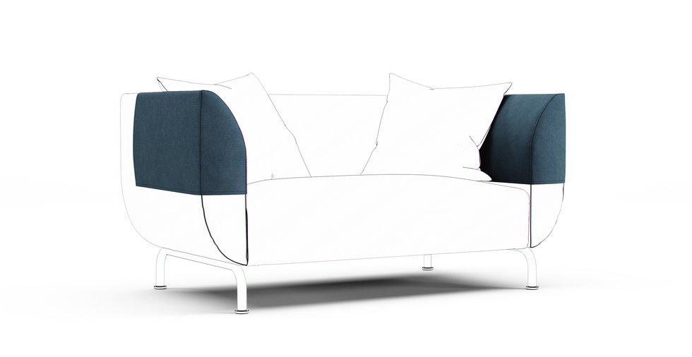 Stromstad Armrest Protector Covers - Care+ Tweed Teal