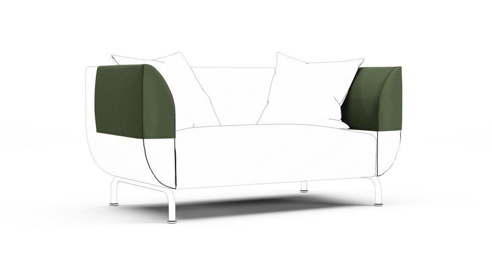 Stromstad Armrest Protector Covers — Add On - Everyday Cotton Forest Green