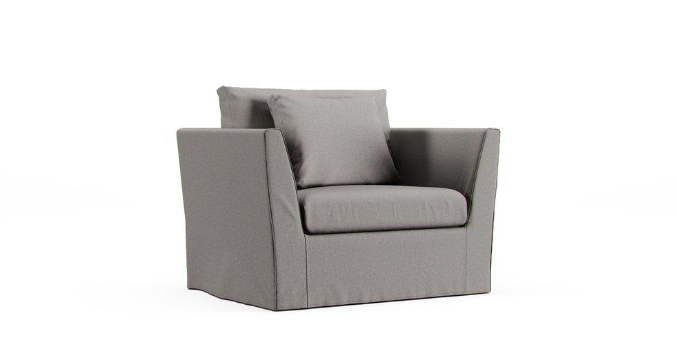 Stockholm 1.5 Seater Sofa Cover - Care+ Canvas Ash